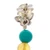 Reconstituted turquoise and amber drop earrings, 'Colorful Monarch' - Reconstituted Turquoise and Amber Butterfly Drop Earrings