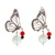 Multi-gemstone statement earrings, 'Sublime Monarch Butterfly' - Butterfly-Themed Multi-Gemstone Silver Statement Earrings