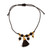 Onyx and silk tassel bracelet, 'Tassel of Puissance' - Black Silk and Onyx Tassel Bracelet Handcrafted in Mexico