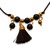 Onyx and silk tassel bracelet, 'Tassel of Puissance' - Black Silk and Onyx Tassel Bracelet Handcrafted in Mexico