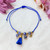 Lapis lazuli and silk tassel bracelet, 'Tassel of Truth' - Blue Silk and Lapis Lazuli Tassel Bracelet Made in Mexico