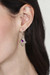 Amethyst dangle earrings, 'Wise Alhambra' - High-Polished Natural Amethyst and Silver Dangle Earrings