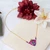 Collar colgante de papel maché chapado en oro - Collar de corazón de oro de 14k con temas de colibrí