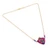 Collar colgante de papel maché chapado en oro - Collar de corazón de oro de 14k con temas de colibrí