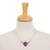 Collar colgante de papel maché chapado en oro - Collar de corazón de oro de 14k con temas de colibrí