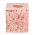 Ceramic tissue box cover, 'Talavera Delight' - Handcrafted Talavera-Style Ceramic Tissue Box Cover in Pink