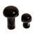 Marble home accents, 'Midnight Mushrooms' (pair) - 2 Black Mushroom-Themed Hand-Carved Marble Home Accents