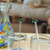 Handblown recycled glass drink stirrers, 'Sea Turtle Cheers' (pair) - Pair of Sea Turtle Handblown Recycled Glass Drink Stirrers