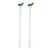Handblown recycled glass drink stirrers, 'Sea Turtle Cheers' (pair) - Pair of Sea Turtle Handblown Recycled Glass Drink Stirrers