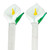 Handblown recycled glass drink stirrers, 'Calla Lily Cheers' (pair) - Pair of Calla Lily Handblown Recycled Glass Drink Stirrers
