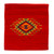 Zapotec wool cushion cover, 'Vibrant Eye of God' - Zapotec Red Wool Cushion Cover Woven by Hand in Mexico