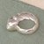 Sterling silver band ring, 'New Shell' - Avant-Garde Seashell-Inspired Sterling Silver Band Ring