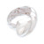 Sterling silver band ring, 'New Shell' - Avant-Garde Seashell-Inspired Sterling Silver Band Ring