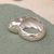 Sterling silver band ring, 'New Shell' - Avant-Garde Seashell-Inspired Sterling Silver Band Ring