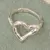Sterling silver band ring, 'Heart Light' - Romantic-Themed Sterling Silver Heart Band Ring from Mexico
