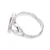 Sterling silver band ring, 'Heart Light' - Romantic-Themed Sterling Silver Heart Band Ring from Mexico