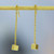 Gold-plated threader earrings, 'Window to Pulse' - Modern 24k Gold-Plated Threader Earrings from Mexico