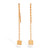 Gold-plated threader earrings, 'Window to Pulse' - Modern 24k Gold-Plated Threader Earrings from Mexico
