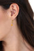 Gold-plated threader earrings, 'Window to Pulse' - Modern 24k Gold-Plated Threader Earrings from Mexico