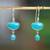 Turquoise dangle earrings, 'Half-Moons of Calm' - High-Polished Turquoise Half-Moon-Shaped Dangle Earrings (image 2) thumbail