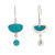 Turquoise dangle earrings, 'Half-Moons of Calm' - High-Polished Turquoise Half-Moon-Shaped Dangle Earrings (image 2c) thumbail