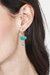 Turquoise dangle earrings, 'Half-Moons of Calm' - High-Polished Turquoise Half-Moon-Shaped Dangle Earrings (image 2j) thumbail