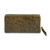 Leather wallet, 'Floral Pattern in Green' - Green Leather Wallet with Embossed Floral and Leaf Designs