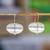 Sterling silver drop earrings, 'Avant-Garde Night' - Minimalist Sterling Silver Drop Earrings with Brushed Finish