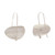 Sterling silver drop earrings, 'Avant-Garde Night' - Minimalist Sterling Silver Drop Earrings with Brushed Finish