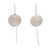 Sterling silver drop earrings, 'Lunar Minimalism' - Sterling Silver Drop Earrings with a Brushed-Satin Finish