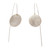 Sterling silver drop earrings, 'Lunar Minimalism' - Sterling Silver Drop Earrings with a Brushed-Satin Finish