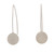 Sterling silver drop earrings, 'Lunar Thoughts' - Artisan-Made Brushed-Satin Sterling Silver Drop Earrings