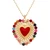 Gold-plated agate pendant necklace, 'Adorable Miracle' - Polished 14k Gold-Plated Heart-Shaped Agate Pendant Necklace