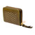 Leather coin purse, 'Olive Abundance' - Basketweave Zippered 100% Leather Coin Purse in Olive Hues