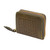 Leather coin purse, 'Olive Abundance' - Basketweave Zippered 100% Leather Coin Purse in Olive Hues