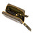 Leather coin purse, 'Olive Abundance' - Basketweave Zippered 100% Leather Coin Purse in Olive Hues