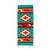 Wool table runner, 'Turquoise Season' - Folk Art-Themed Turquoise and Orange 100% Wool Table Runner