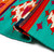 Wool table runner, 'Turquoise Season' - Folk Art-Themed Turquoise and Orange 100% Wool Table Runner