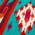 Wool table runner, 'Turquoise Season' - Folk Art-Themed Turquoise and Orange 100% Wool Table Runner