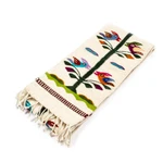 Wool table runner, 'Spring Feast' - Spring-Themed Colorful 100% Wool Table Runner from Mexico