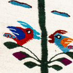 Wool table runner, 'Spring Feast' - Spring-Themed Colorful 100% Wool Table Runner from Mexico