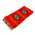 Wool table runner, 'Jewels of Scarlet' - Handwoven Diamond-Patterned Scarlet 100% Wool Table Runner