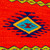 Wool table runner, 'Jewels of Scarlet' - Handwoven Diamond-Patterned Scarlet 100% Wool Table Runner