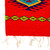 Wool table runner, 'Jewels of Scarlet' - Handwoven Diamond-Patterned Scarlet 100% Wool Table Runner