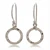 Silver dangle earrings, 'Crowns of Tomorrow' - Minimalist High-Polished Silver Dangle Earrings from Mexico thumbail