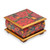 Decoupage jewelry box, 'Flowers from East' - Floral Patterned Decoupage Pinewood Jewelry Box from Mexico (image 2c) thumbail