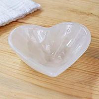 Marble catchall, 'White Heart' - Romantic Heart-Shaped Hand-Carved Natural Marble Catchall