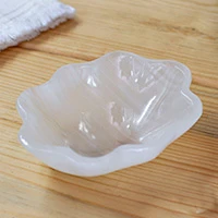 Marble catchall, 'White Shell' - White Shell-Themed Marble Catchall Jewelry Tray Vanity Dish