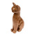 Marble sculpture, 'Chestnut Fabulous Feline' - Modern Cat-Themed Marble Sculpture for Tabletop Desk Shelf (image 2b) thumbail