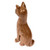Marble sculpture, 'Chestnut Fabulous Feline' - Modern Cat-Themed Marble Sculpture for Tabletop Desk Shelf (image 2d) thumbail